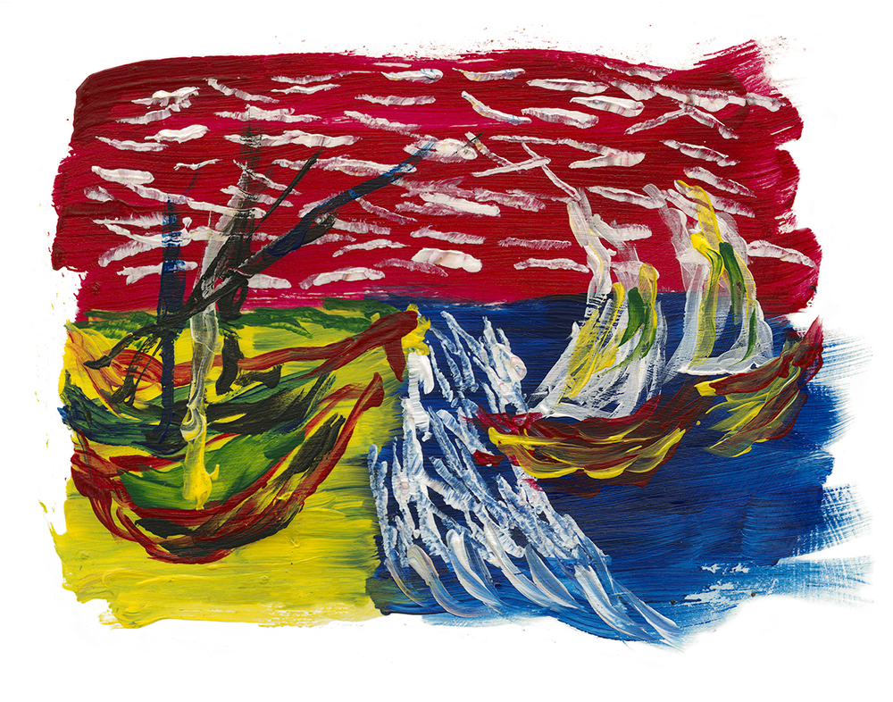 Sailboats by John Baker